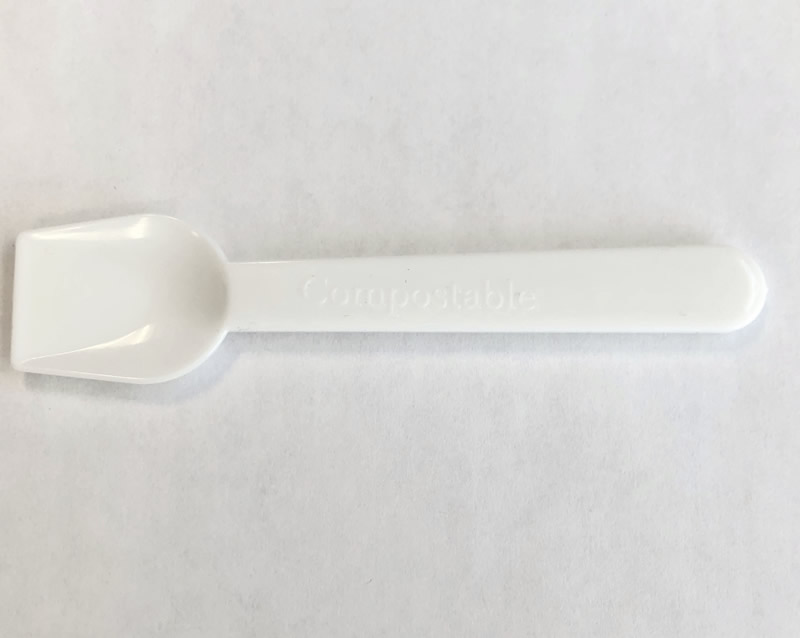 White PLA Taster Spoon Canada Green Natural Products